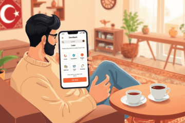 A smartphone displaying a banking app for online credit application