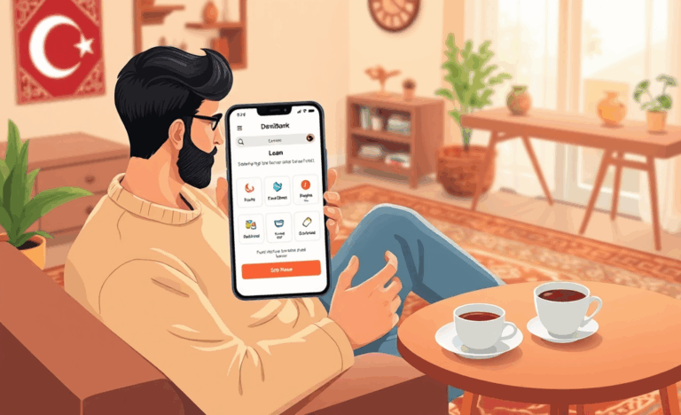 A smartphone displaying a banking app for online credit application