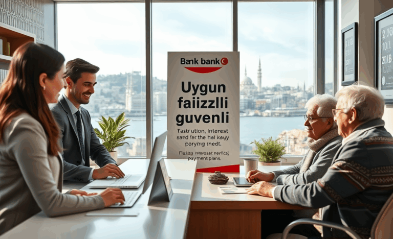 Uygun faizli güvenli kredi ile ilgili bilgi veren finansal bir grafik