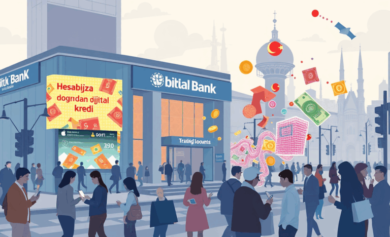 Dijital kredi başvurusu yapan kişinin mobil cihazı üzerinden finansal işlemler yaparken görüntüsü.