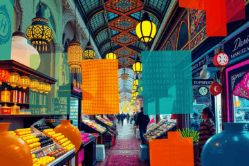 Bilişimde null kavramını temsil eden soyut bir görsel.