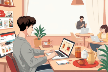 Çevrimiçi Para Kazanmanın Pratik Yollarını Anlatan İllüstrasyon