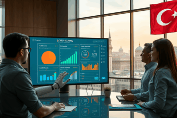 Otomatik analiz kullanarak kredi değerlendirmesi yapan bir sistemin görseli.