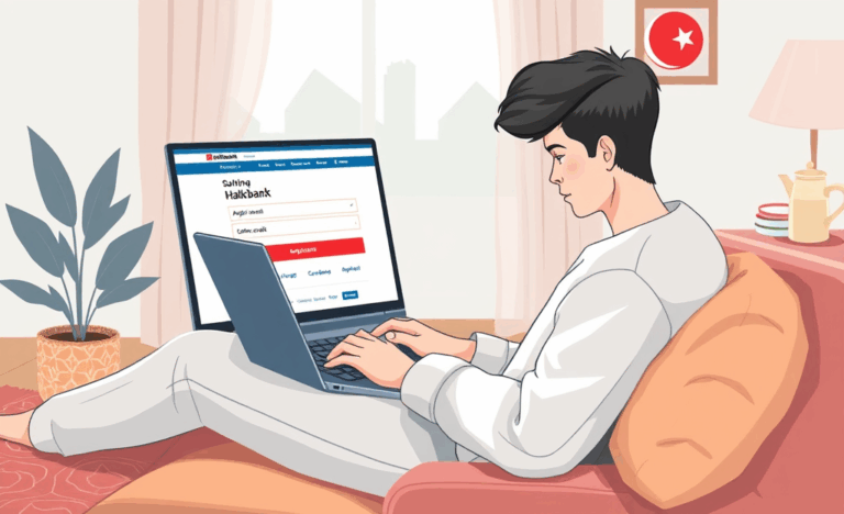 Halkbank online kredi başvuru adımlarını gösteren bir ekran görüntüsü